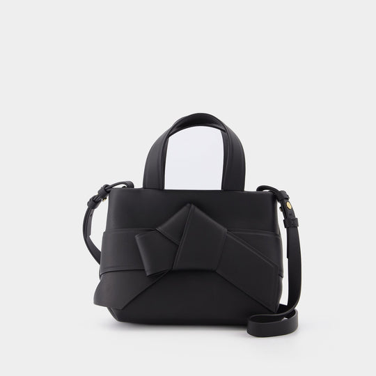 Sac Cabas Musubi Micro en Cuir Noir