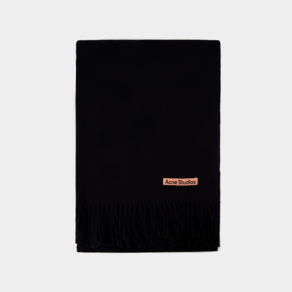 Echarpe Oversize à Franges - Acne Studios - Laine - Noir