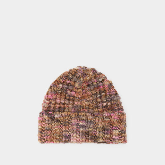 Bonnet Keatrice Space Dye en Laine Rose / Multi