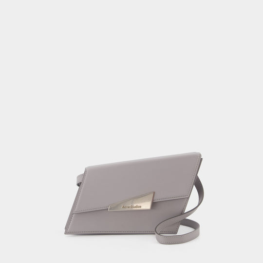 Sac à bandoulière Distorted - Acne Studios - Cuir - Gris Clair