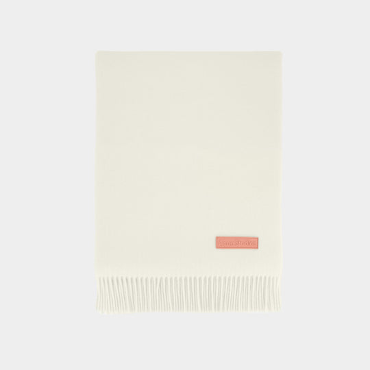 Écharpe - Acne Studios - Laine - Blanc Froid