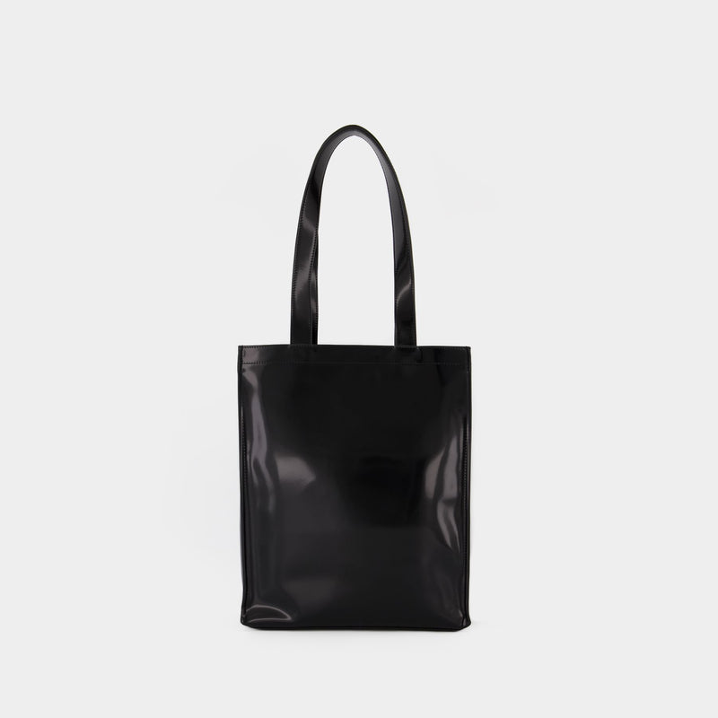 Tote Bag Logo Shopper Portrait - Acne Studios - Cuir - Noir