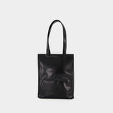 Tote Bag Logo Shopper Portrait - Acne Studios - Cuir - Noir