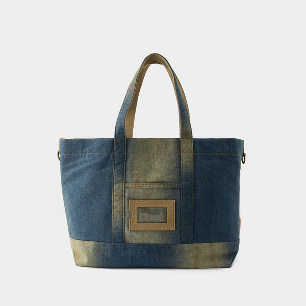 Cabas Fn-Ux - Acne Studios - Nylon - Bleu Clair/Beige
