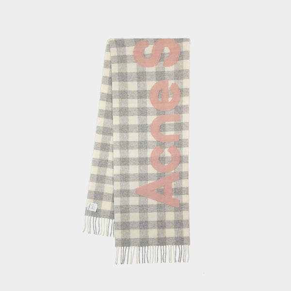 Echarpe Veda - Acne Studios - Laine - Gris/Rose