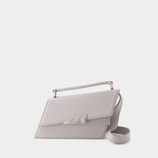 Sac à Bandoulière Distortion Mini - Acne Studios - Cuir - Gris Clair