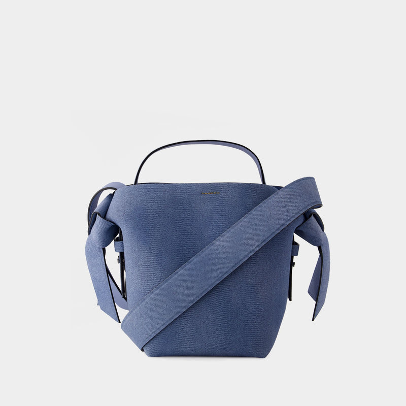 Sac à Bandoulière Musubi Mini - Acne Studios - Cuir - Bleu Clair