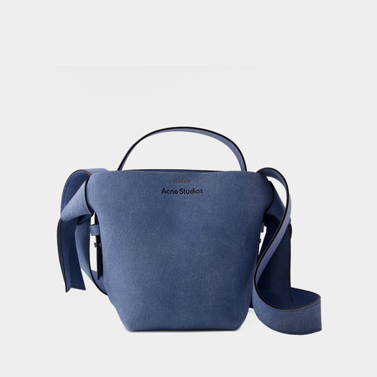 Sac à Bandoulière Musubi Mini - Acne Studios - Cuir - Bleu Clair