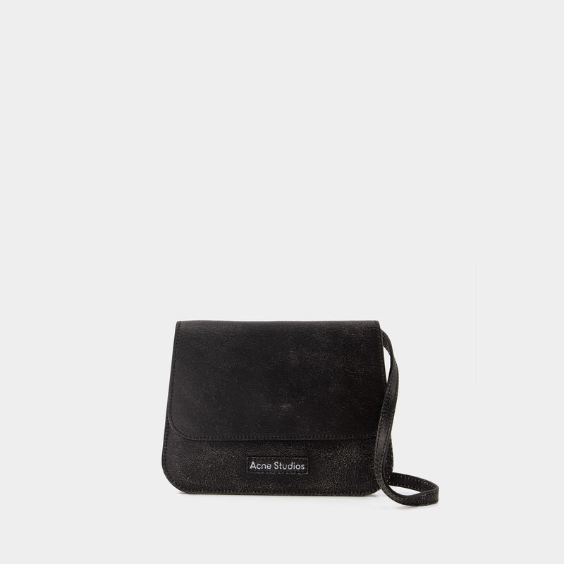 Sac à Bandoulière Platt Crackle - Acne Studios - Cuir - Noir