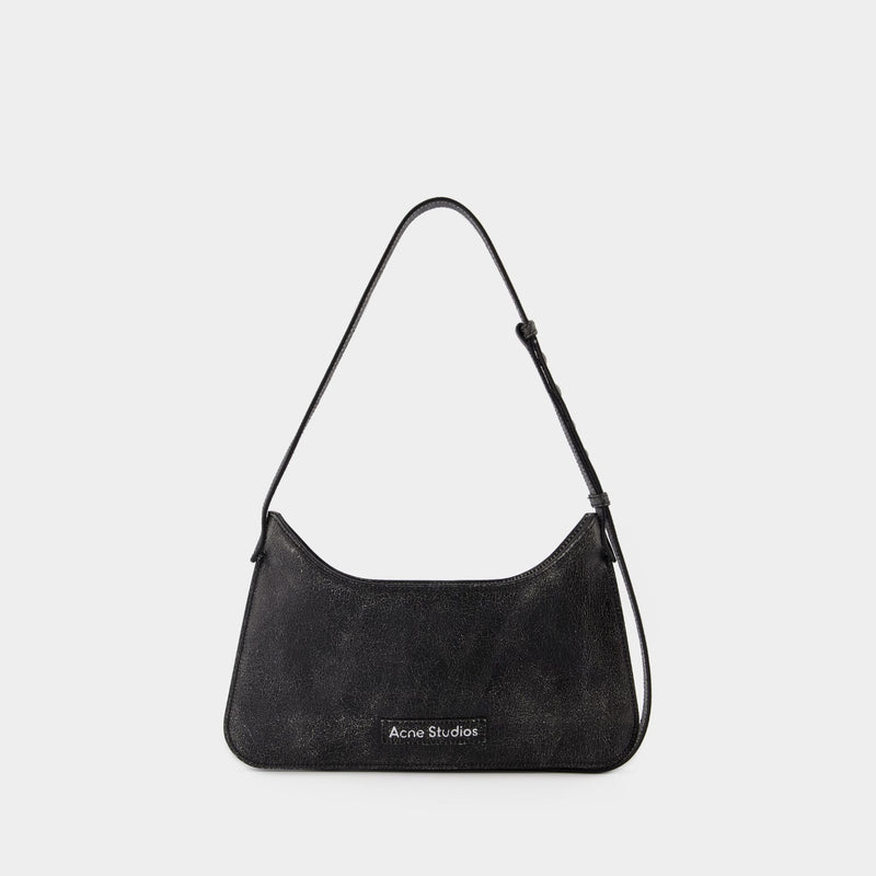 Sac Hobo Platt Mini Crackle - Acne Studios - Cuir - Noir