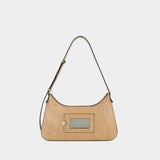 Sac Hobo Platt Mini Crackle - Acne Studios - Cuir - Beige Foncé