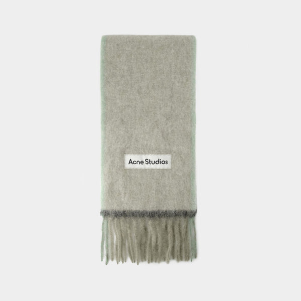 Écharpe Vally Solid - Acne Studios - Laine - Beige/Gris