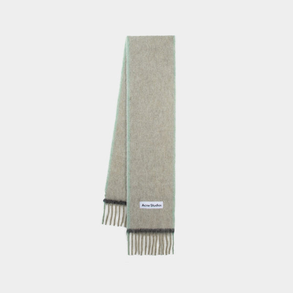 Écharpe Vally Solid - Acne Studios - Laine - Beige/Gris