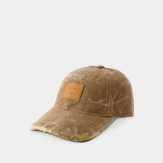 Casquette Cunov Canvas Distressed - Acne Studios - Coton - Marron