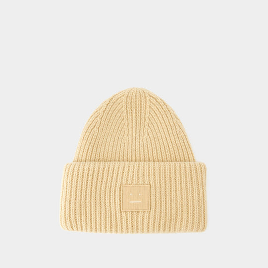 Bonnet Pansy N Face - Acne Studios - Laine - Beige Biscuit