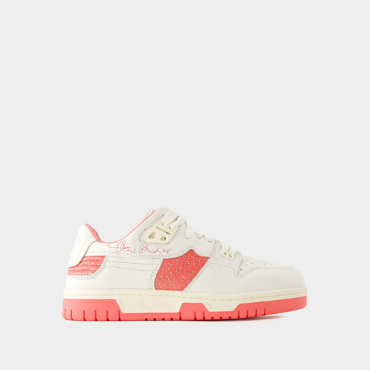 Sneakers 08sthlm Low Pop M - Acne Studios - Cuir - Blanc/Rose