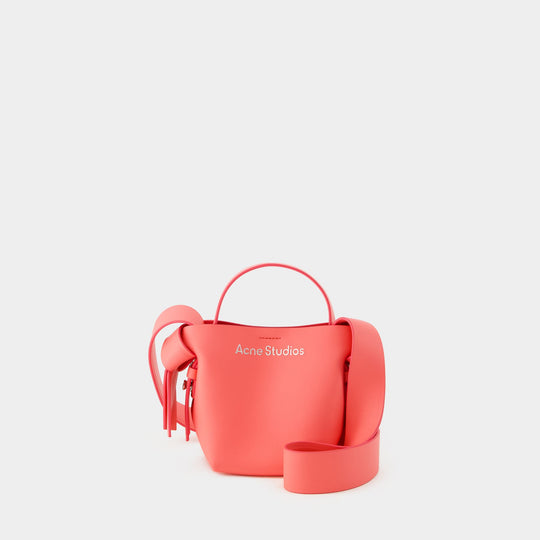 Sac À Bandoulière Musubi Micro - Acne Studios - Cuir - Rose Électrique
