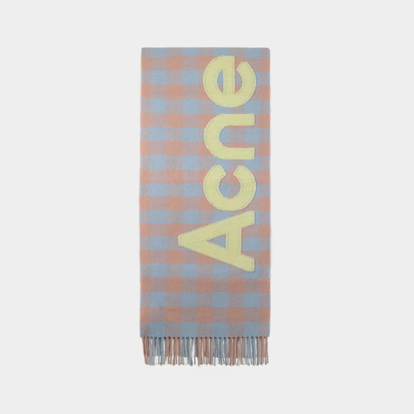 Écharpe Veda - Acne Studios - Laine - Beige/Vert