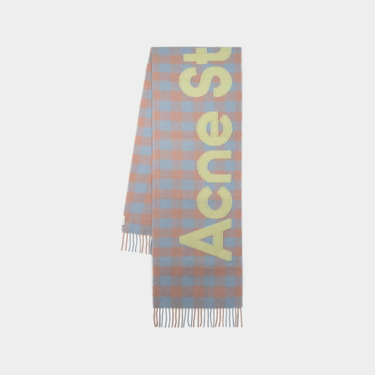 Écharpe Veda - Acne Studios - Laine - Beige/Vert