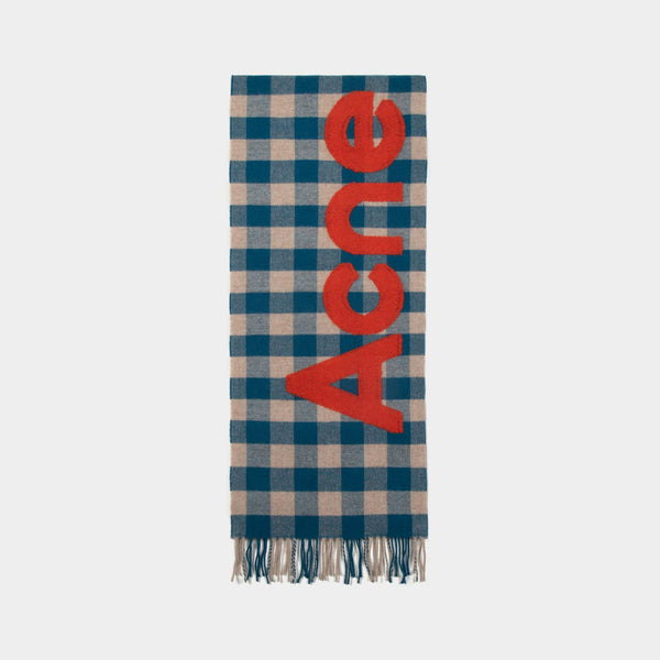 Écharpe Veda - Acne Studios - Laine - Bleu Turquoise