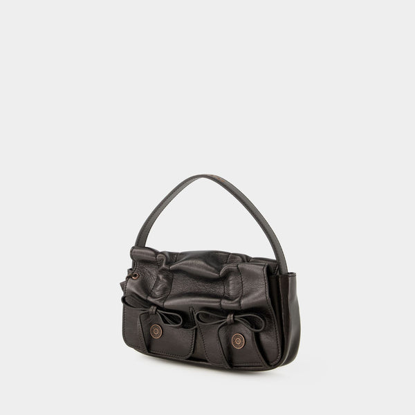 Sac Hobo Atroska Micro - Acne Studios - Cuir - Marron Foncé