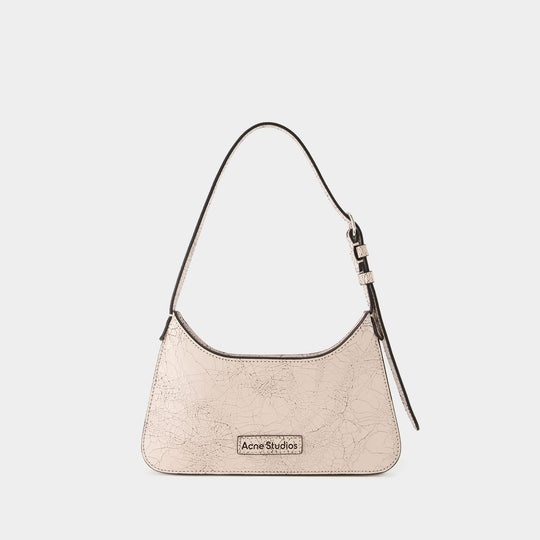 Sac Hobo Platt Micro Crackle - Acne Studios - Cuir - Rose Pastel