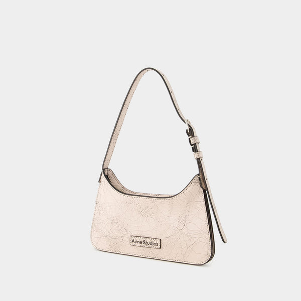Sac Hobo Platt Micro Crackle - Acne Studios - Cuir - Rose Pastel