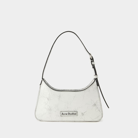 Sac Hobo Platt Micro Crackle - Acne Studios - Cuir - Blanc