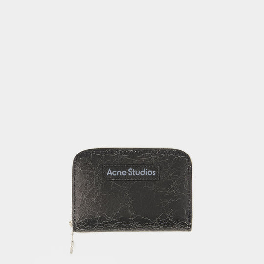Portefeuille Acite Crackle - Acne Studios - Cuir - Noir