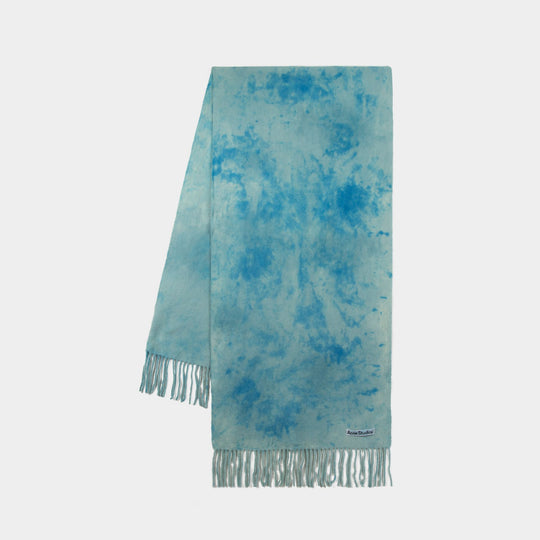 Écharpe Canada Tie Dye - Acne Studios - Laine - Bleu Aqua