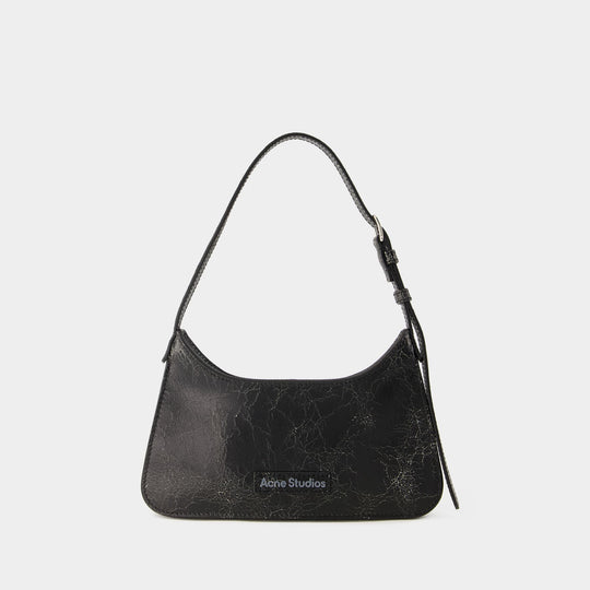 Sac Hobo Platt Micro Crackle - Acne Studios - Cuir - Noir