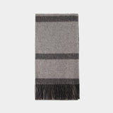 Écharpe Monogram Jacquard - TOTEME - Laine - Gris