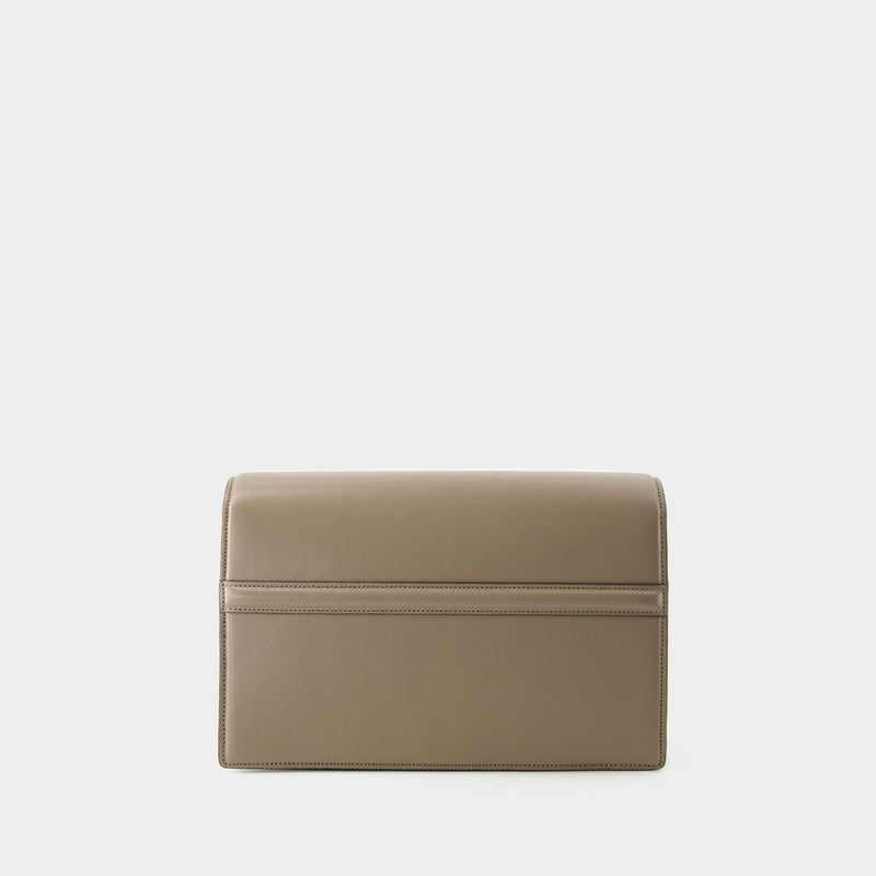 Sac à Bandoulière T-Flap - Toteme - Cuir - Taupe