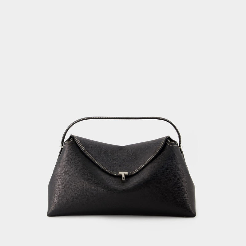 Sac à Main T-Lock Top Handle - Toteme - Cuir - Noir