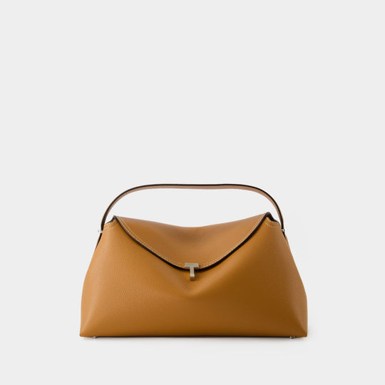 Sac à Main T-Lock Top Handle - Toteme - Cuir - Tan