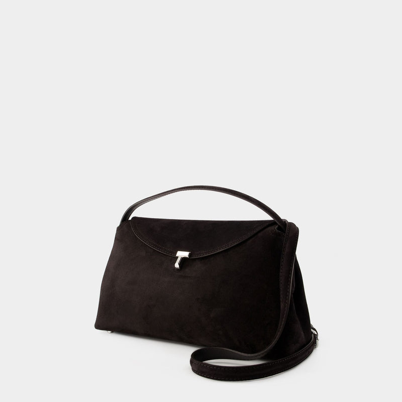 Sac à Bandoulière T Lock Top Handle - TOTEME - Cuir - Espresso