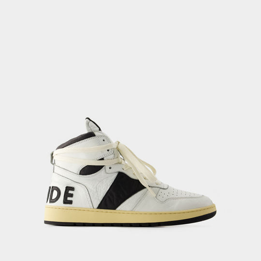 Sneakers Rhecess Hi - Rhude - Cuir - Blanc/Noir