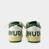 Sneakers Rhecess Low - Rhude - Cuir - Blanc/Vert