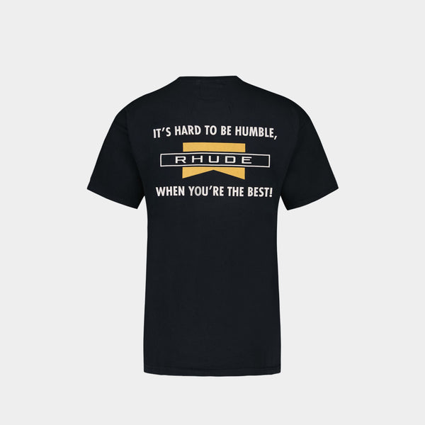 T-Shirt Hard To Be Humble - Rhude - Coton - Noir