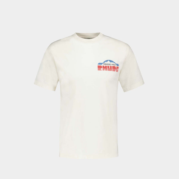 T-Shirt Paradiso Rally - Rhude - Coton - Blanc