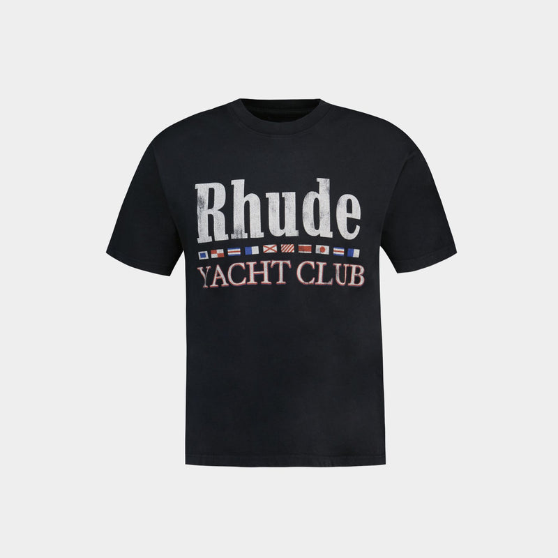 T-Shirt Rhude Flag - Rhude - Coton - Noir