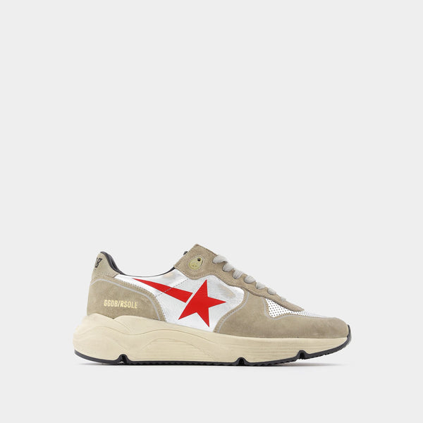 Baskets Running en Cuir Blanc