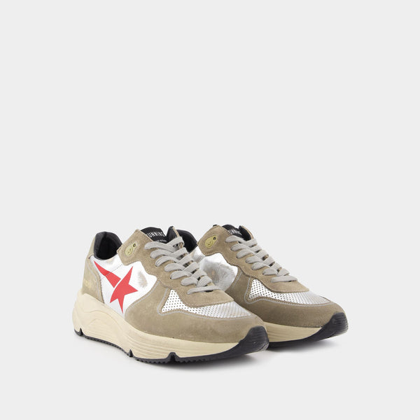 Baskets Running en Cuir Blanc