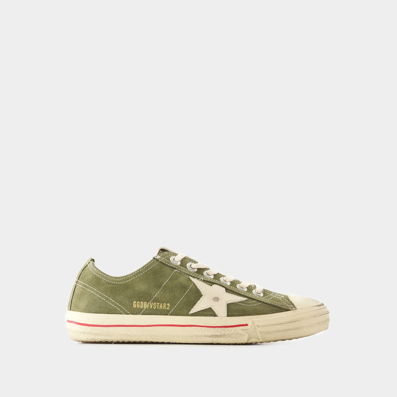 Sneakers V-Star 2 - Golden Goose - Cuir - Vert Foncé
