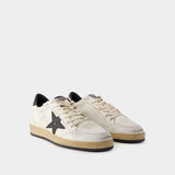 Sneakers Ball Star - Golden Goose - Cuir - Blanc/Noir