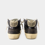 Sneakers Mid Star Glitter - Golden Goose - Cuir - Noir