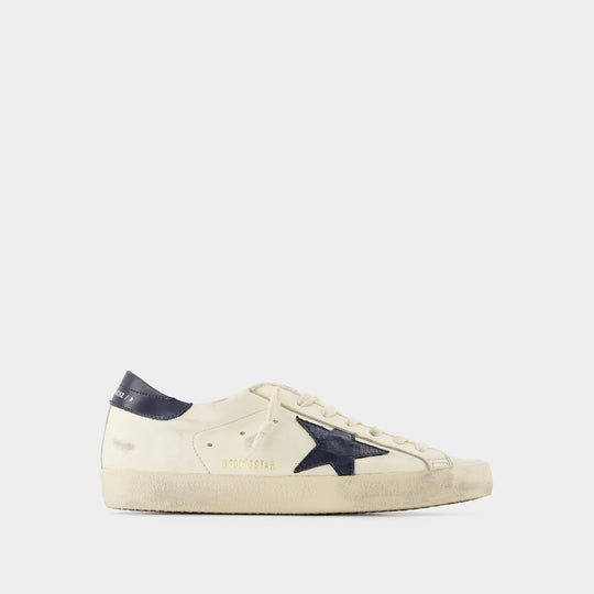 Sneakers Super-Star - Golden Goose - Cuir - Beige/Bleu