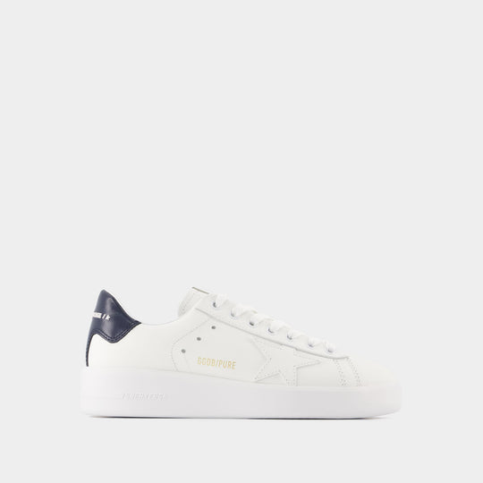 Sneakers Pure Star - Golden Goose - Cuir - Blanc/Bleu