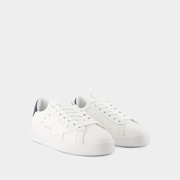 Sneakers Pure Star - Golden Goose - Cuir - Blanc/Bleu