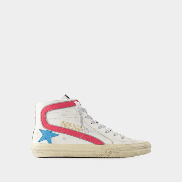 Sneakers Slide - Golden Goose - Cuir - Blanc